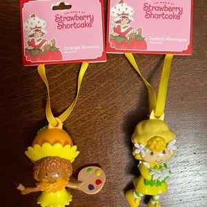 Strawberry Shortcake Ornaments - Orange Blossom and Lemon Meringue. NWT